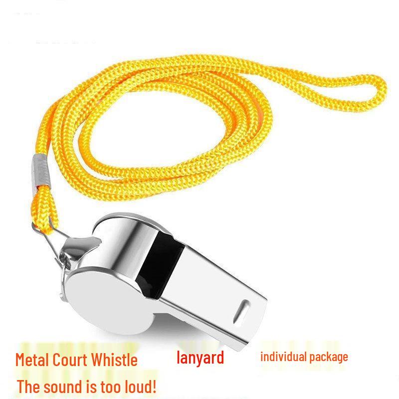 Stainless Steel Metal Whistle for Sports & Coaching - Ideal for Basketball & Football Matches
