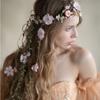 White Floral Garland Simulation Flower Bridal Crown Hair Accessories Flower Headband  Girls