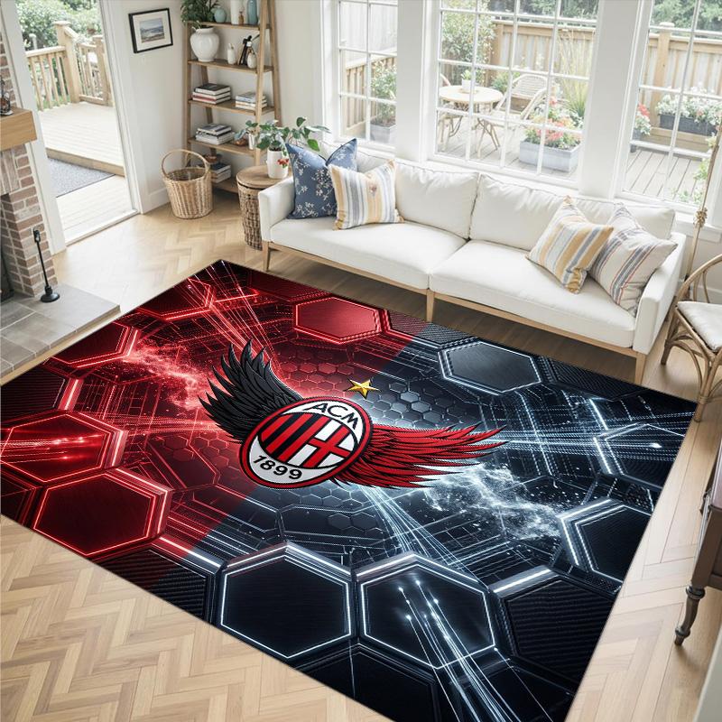 AC Milan Design Crystal Velvet Carpet Cozy Non?Slip Printed Rug For Bedroom Living Room Entrance