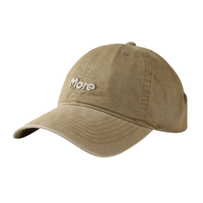 Embroidered baseball cap men's and women's soft top hat spring and summer cap retro couple hat 100% cotton