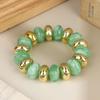 Vintage Irregular Beaded Stretch Bracelet Chunky Bead Bangle Trendy Jewelry For Women Daily Party Stackable Wrist Accessory