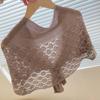 Solid Color Knitted Hollow Shawl Weave Blouse Shoulder Fake Collar Casual Knot Scarves  Outdoor