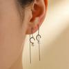 925 Sterling Silver Vintage Earrings For Women Trendy Moon Shape Pearl Earring Jewelry Prevent Allergy Party Accessories Gift
