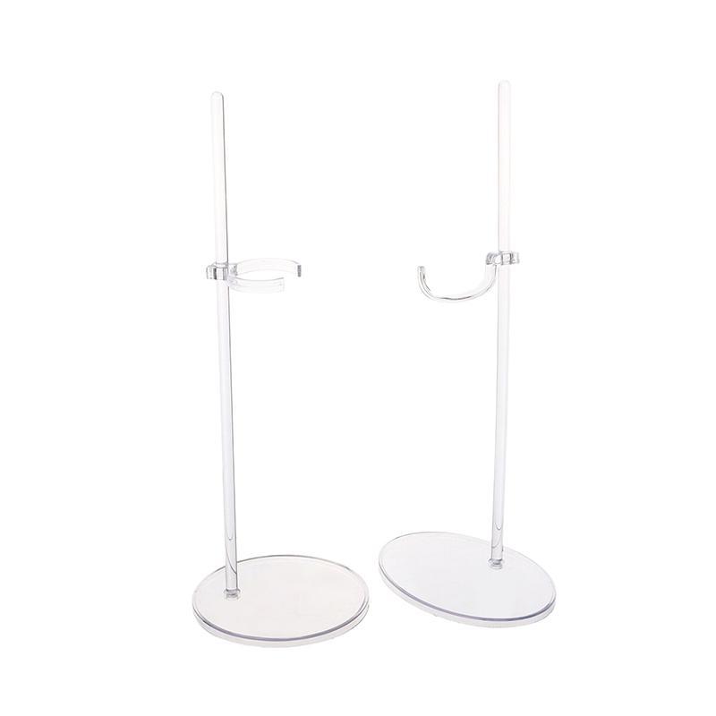 Akrylový držák na panenky Průhledný 30cm displej na figurku Držák na nožní opěrku v pase pro 1/6 výstavních hraček pro panenky
