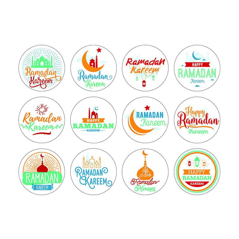120pcs EID Mubarak Sticker Labels Ramadan Kareem Decoration 2024 Ramadan Gifts Packaging Seal Stickers Islam Muslim Party Decor