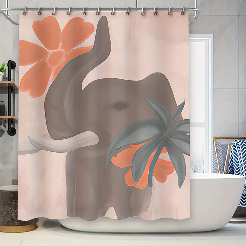 

Blue White Flower Shower Curtain Waterproof Home Decor Bath Decoration Modern Bathroom Accessories For Bathtub Size: 180 X 243 C W60H190(CM)-1 Pcs