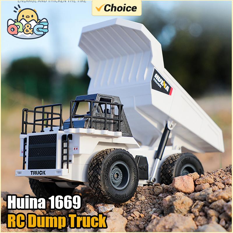 Huina Rc Dumper Excavator 1/24 Rc Truck 9Ch Remote Control Engineering Cars Trucks Crawler Truck Construction Toys for Boys Gift
