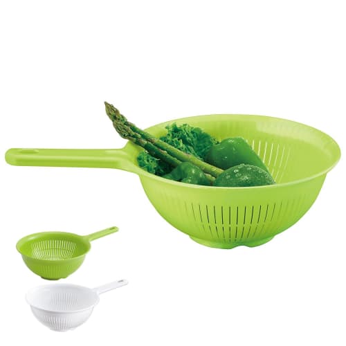 Asvel One-Handed Colander Type 21 "N-Posse" White 4321