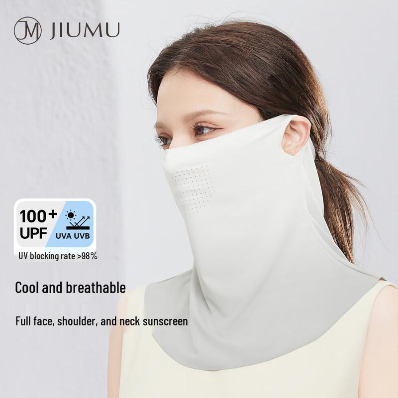 JIUMU Women s Ice Silk UV Protection Full Face Mask градиентный серый