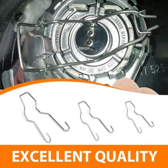 Headlamp Headlight Dip Dipped Beam Head Lamp Bulb Retaining Spring Clip H1 H3 H7