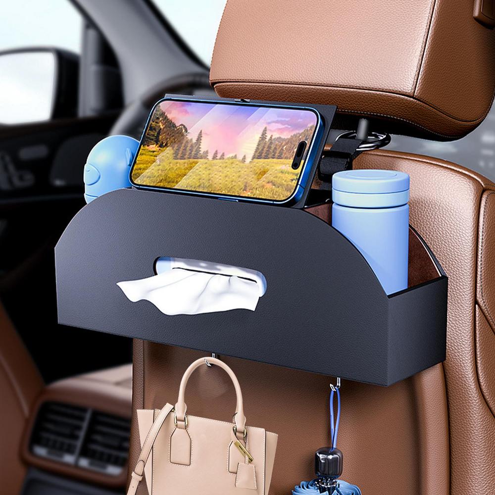 Back Seat Car Organizer Car Seat Cup Holder Attachment Car Organization For Kids Cup Holder Storage Tissue Box Storage Box