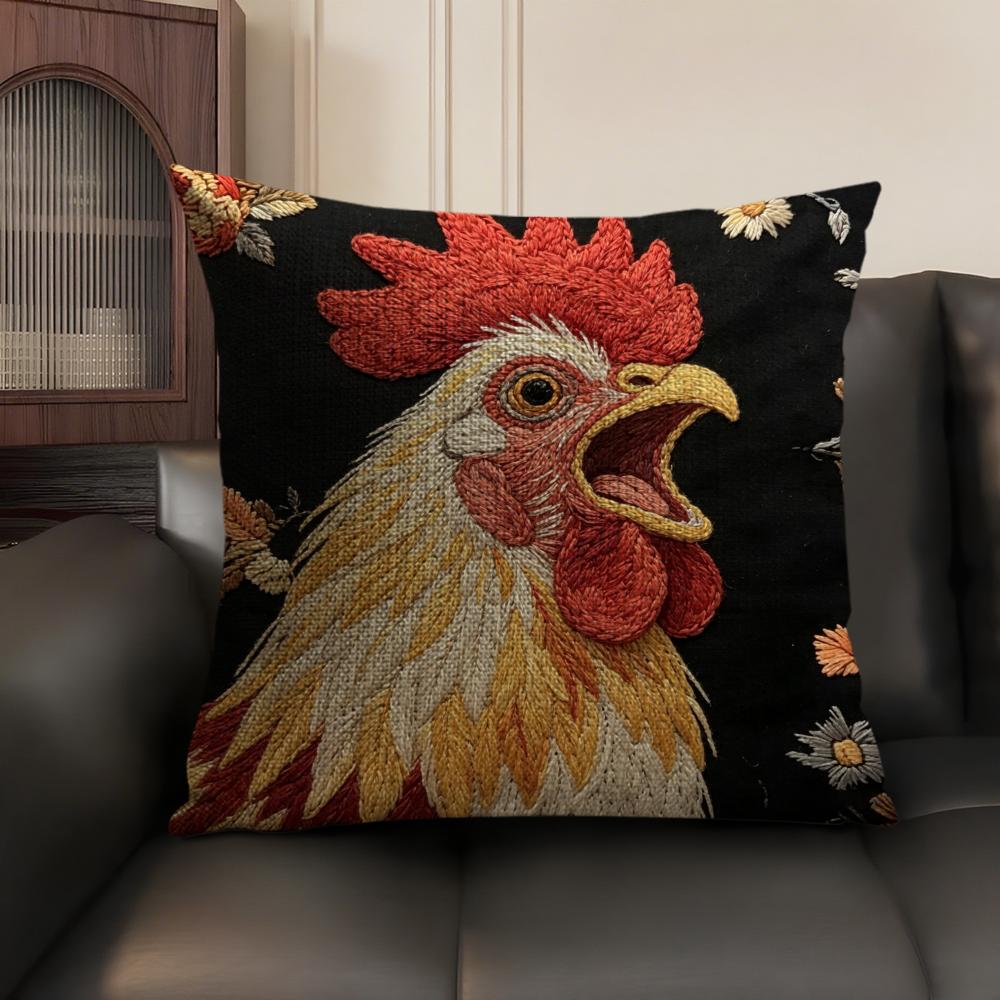 2D Scream Tiere Retro Kissenbezug Natürlicher Leinen Bio-Stoff Beidseitiger Druck Sofa Heimdekor Geschenk Kissenhülle