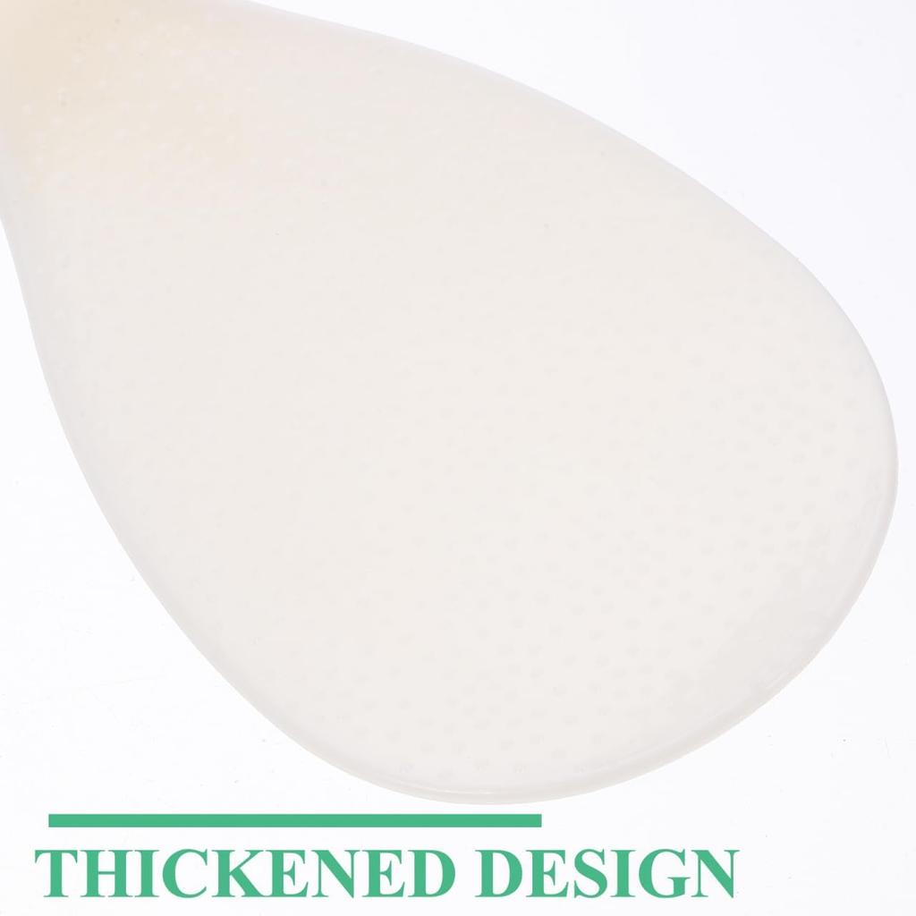 KICHOUSE Rice Spoon Paddle Non Stick Rice Serving Spoon Thickened Plastic White Cooker Spatula for Kitchen Restaurant Cooking Utensil