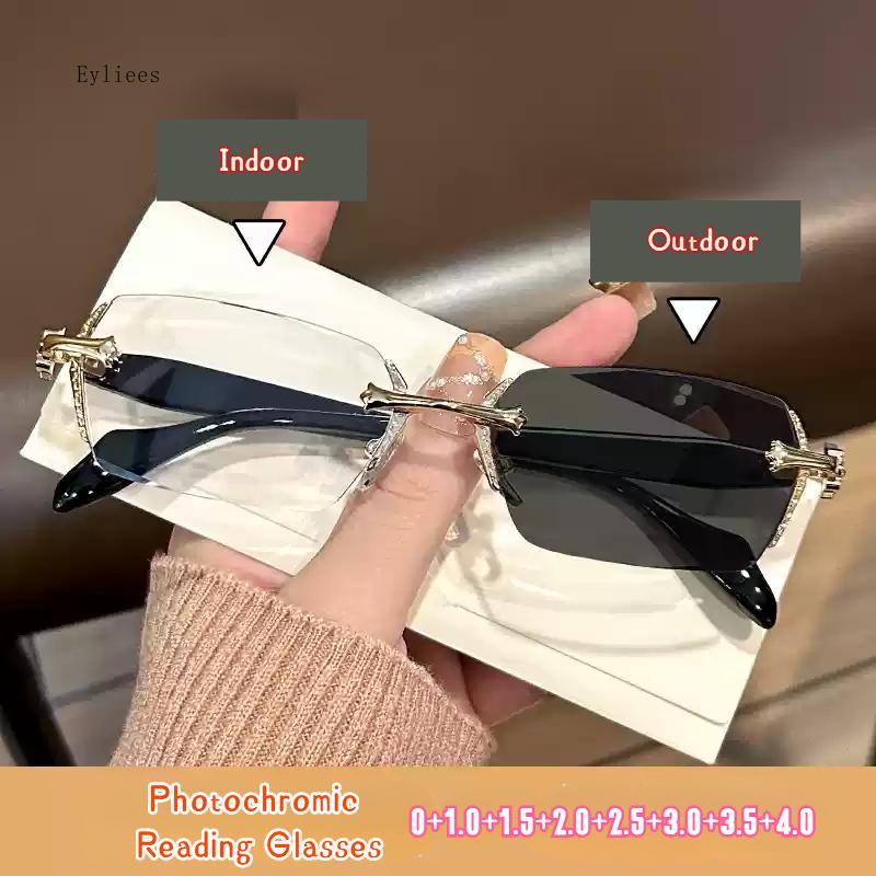 Luxusní sluneční brýle s diamantovým brusem a měnící se barvou, vintage brýle na dálku proti modrému světlu, dioptrické brýle na čtení