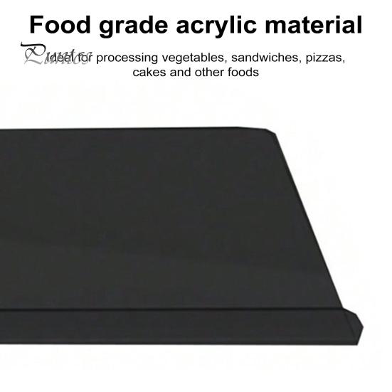 Acrylic Cutting Board with Counter Lip Non Slip Clear Cutting Board for Kitchen L-Shaped Charcuterie Board for Vegetables Cakes Pizza Sandwiches