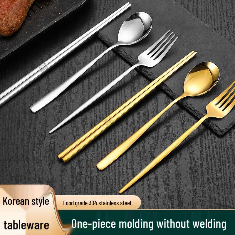 Korean Style Gold Stainless Steel Flatware Set
