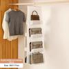 6 Pocket Hanging Handbag Organizer For Wardrobe Closet Gray Waterproof Storage Bag Door Wall Clear Sundry Bag With Hanger Pouch