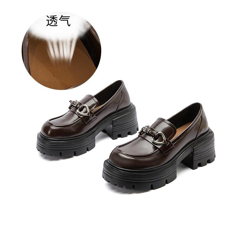 Foam sole sheepskin pad small leather shoes women's spring new casual versatile retro women's shoes