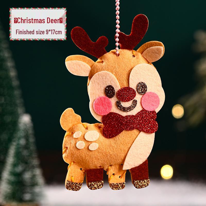 Handmade DIY Christmas Tree Pendant Kit for Kids