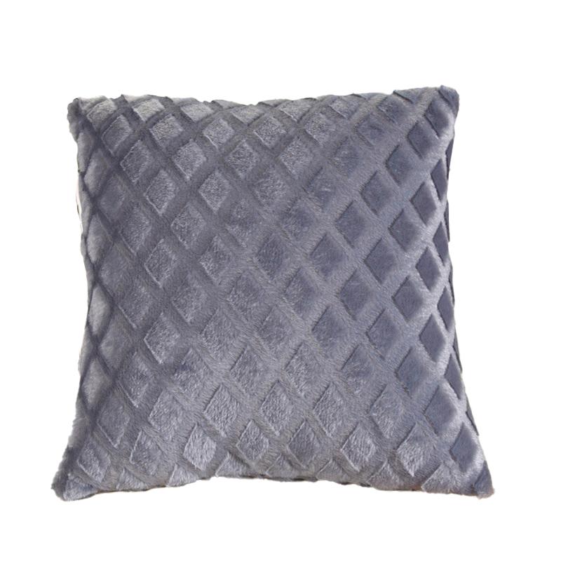 1Pc Plush Thick Lattice Pattern Sofa Pillowcase Soft Cushion Covers 43x43CM Couch Pillow