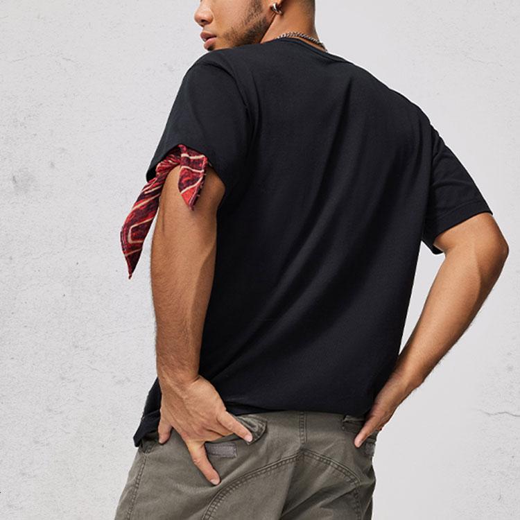 Li Ning X Badfive Basketball Series Logo Print Short Sleeve T-Shirt Men Tops Black AHSU157-2