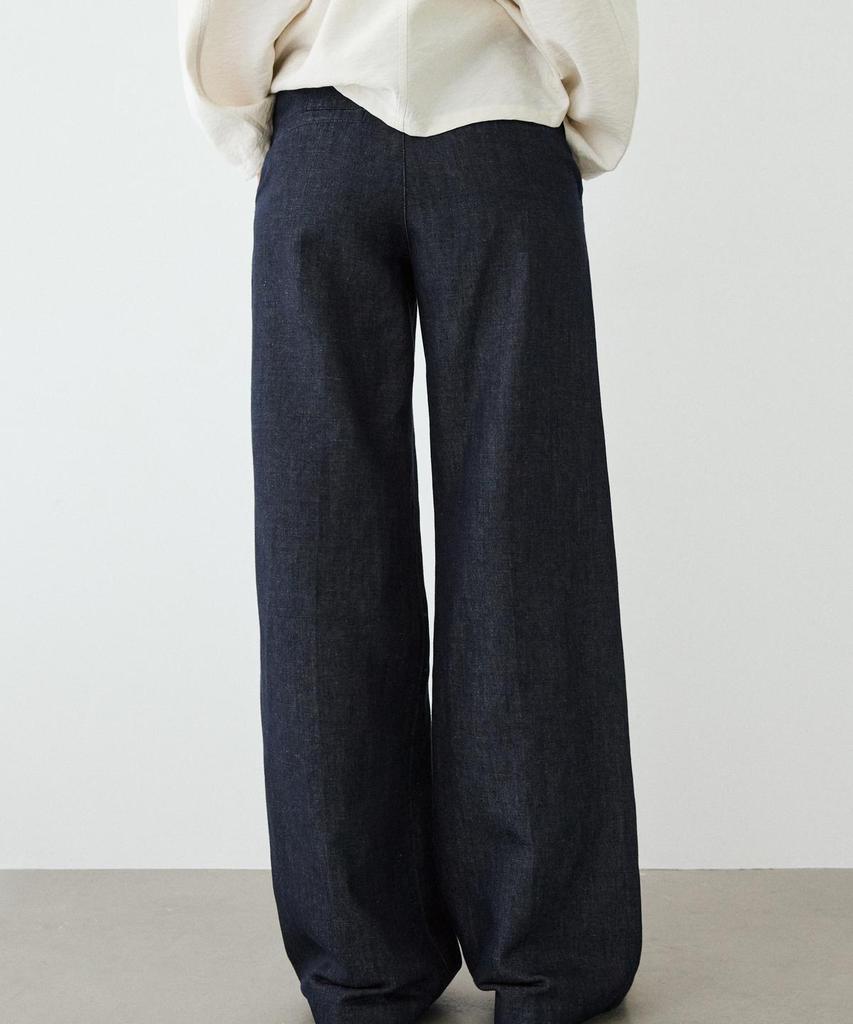Masimodutti Linen Wide Leg Pants