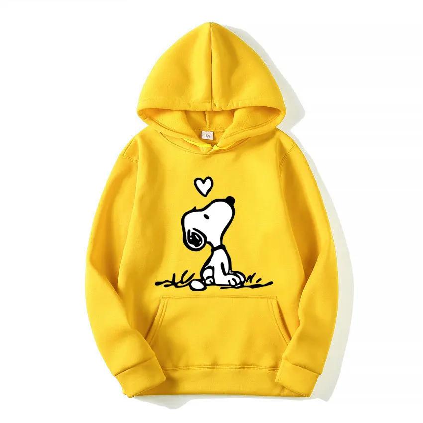 American Cartoon Comics Snoopy Hoodie Women Man Pullover Tops Spring Autumn Men 2024 New Casual Couple Sweatshirt Clothing