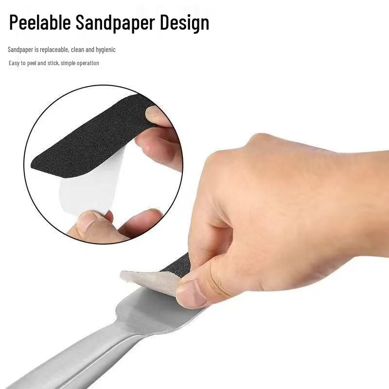 Dual-Sided Stainless Steel Foot File for Dead Skin and Calluses