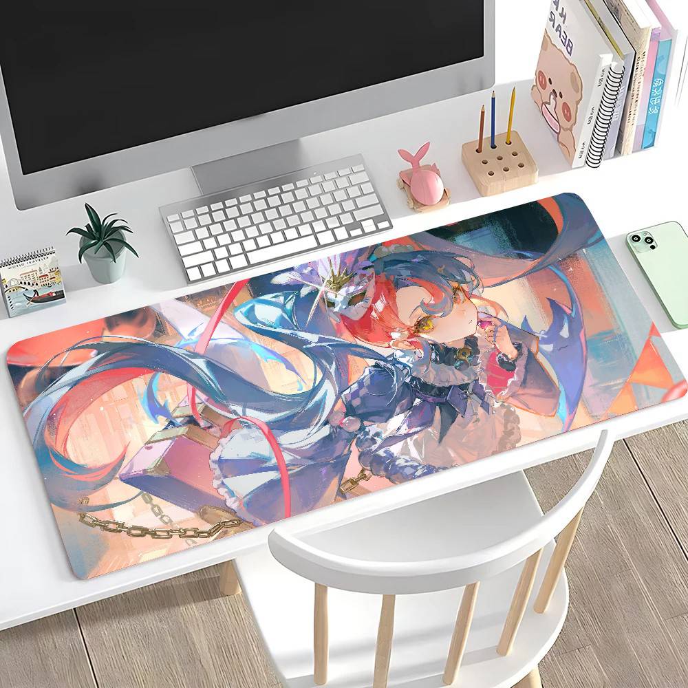 ROCCIA Anime Game W-Wuthering Waves Mousepad Mouse Mat Desk Mat With Pad Gaming Accessories Prime Gaming XXL Keyboard Pad Padd