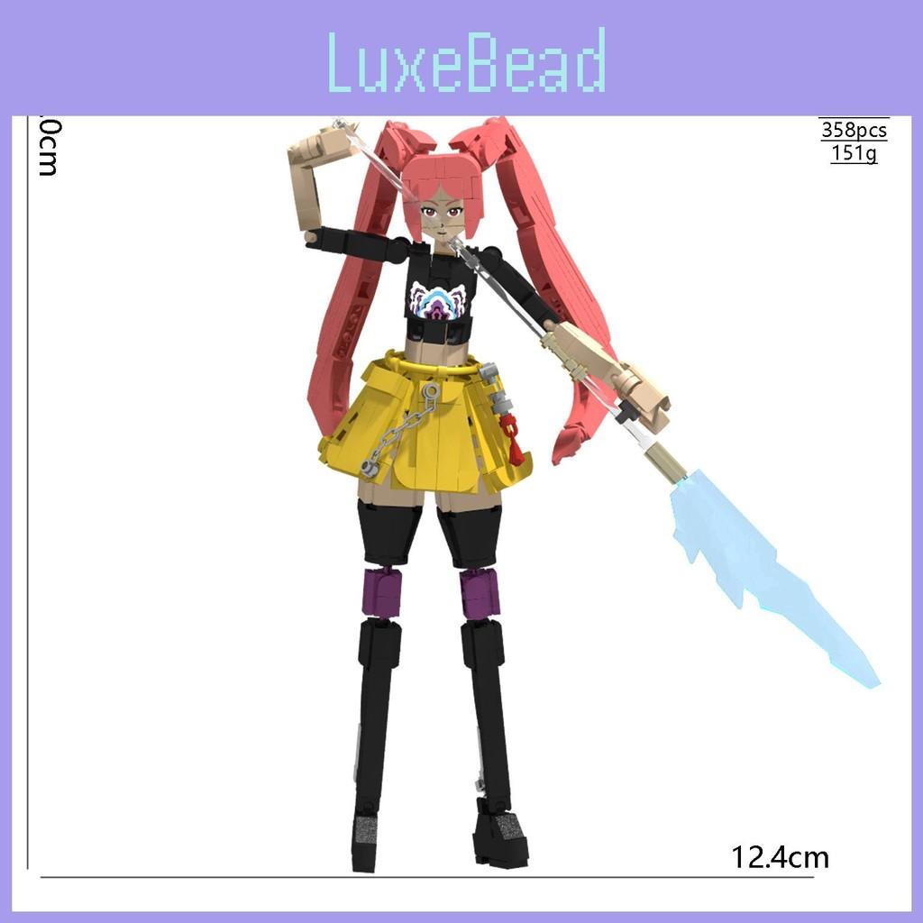 Kpop Hunters Demon Rumi Mira Zoey Anime Character Building Block Ornament Model