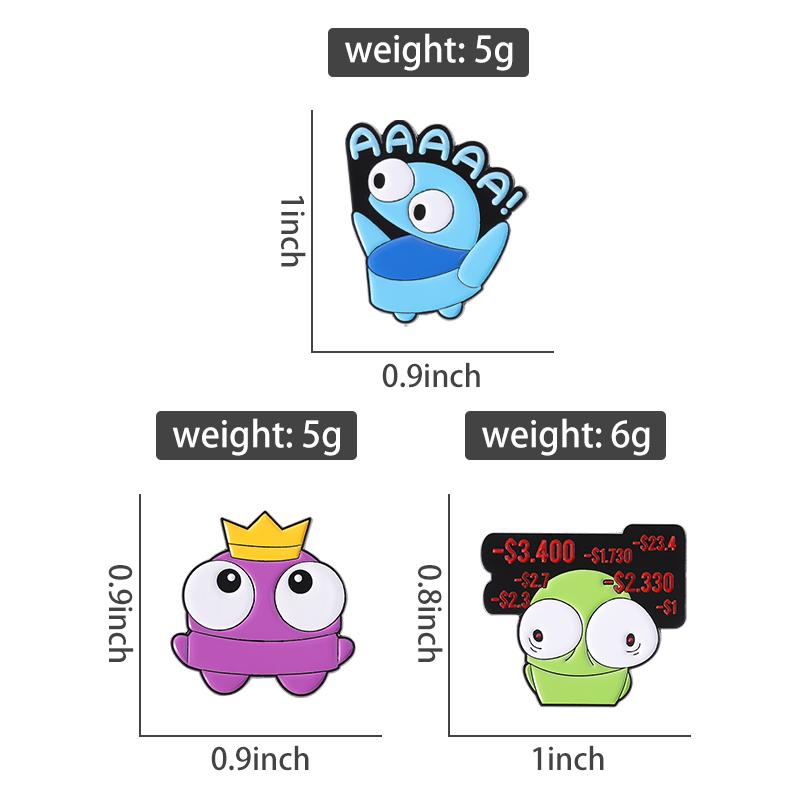 Cartoon Anime Dolls Enamel Pins Custom HaHaHa Brooches Lapel Badges Clothes Funny Jewelry Gift for Kids Friends