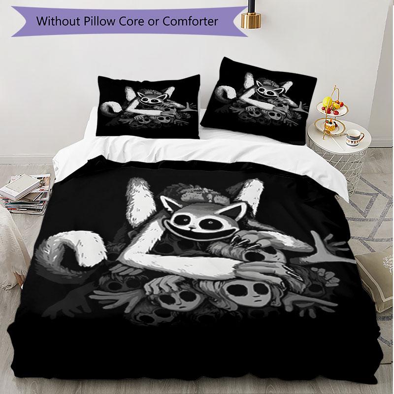 Set copripiumino 3 pezzi (1*Copripiumino + 2*Federe, Senza Nucleo), Set Biancheria da Letto Morbido All‑Season con Stampa Poppy Playtime, Regalo Decorazione Camera da Letto