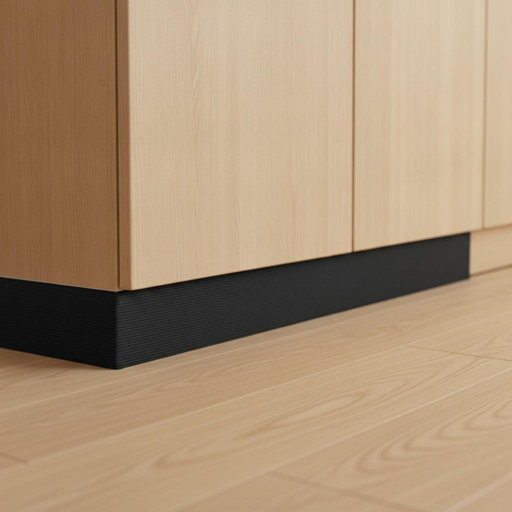 Cuttable Furniture Space Barrier Strip | Discreet, Soft Black, Sofa seal strip,