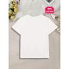 European sizes A stylish white children crew neck short sleeve printed T shirt Featuring adorable cartoon designs beloved by kids perfect all seasons