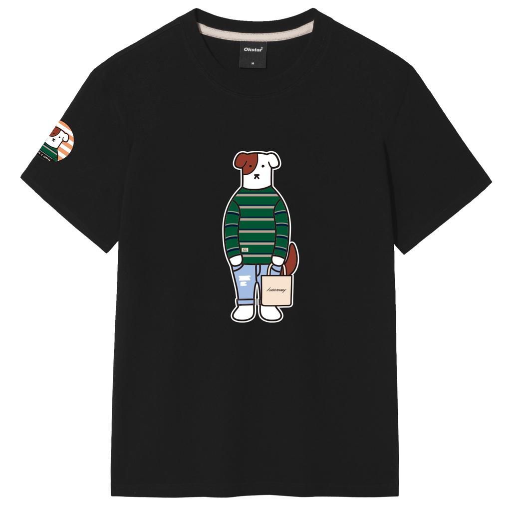 OKSTAR Casual Brodog Short Sleeve Tee (C Type)