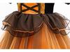 Rochie de Vrăjitoare de Halloween pentru Fete cu Fustă Portocalie din Plasă Tip Tufă