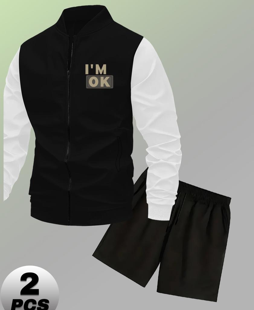 Baseball Tracksuit with Cargo Shorts for Men, Practical & Stylish