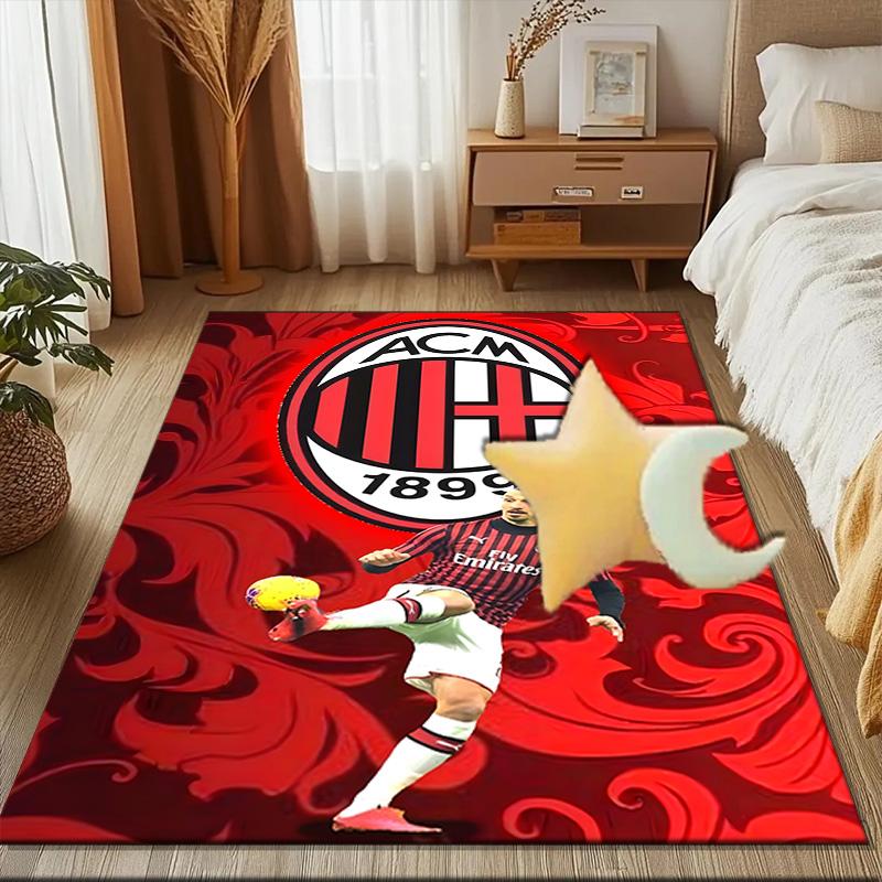 Milan Football club Printed Office Carpet Chair Cushion Entryway Rug, Rugs for Living Room, Bedroom Christmas gifts