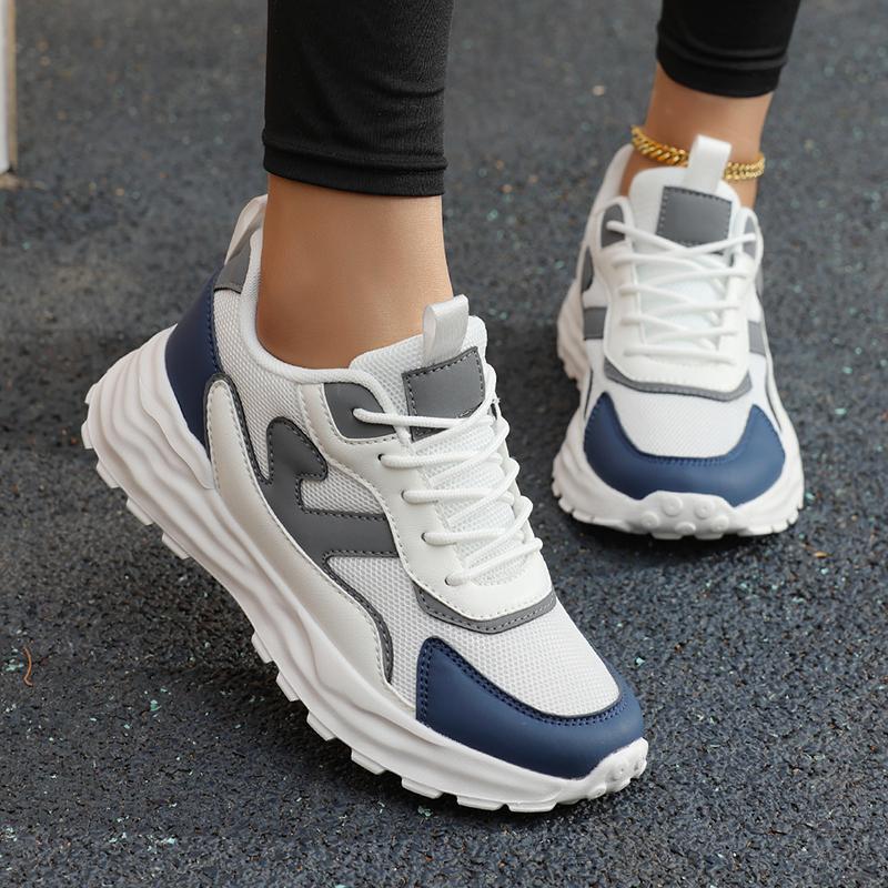 

TUINANLE Женские кроссовки для бега Дышащие сетчатые кроссовки на платформе Нескользящие Унисекс Повседневные на шнуровке Спортивная обувь Мужские Zapatos De Mujer 42