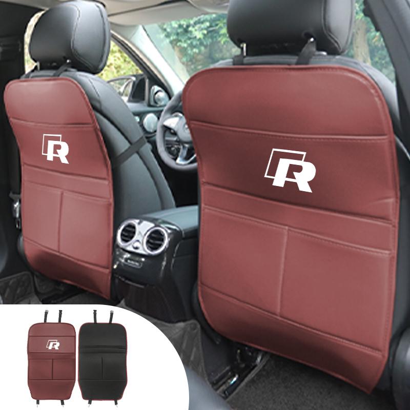 Car Seat Anti Kick Protective Mat Leather Full Cover Storage Bag For Volkswagen VW Golf Polo Tiguan T5 Passat b6 Jetta Scirocco QQ8