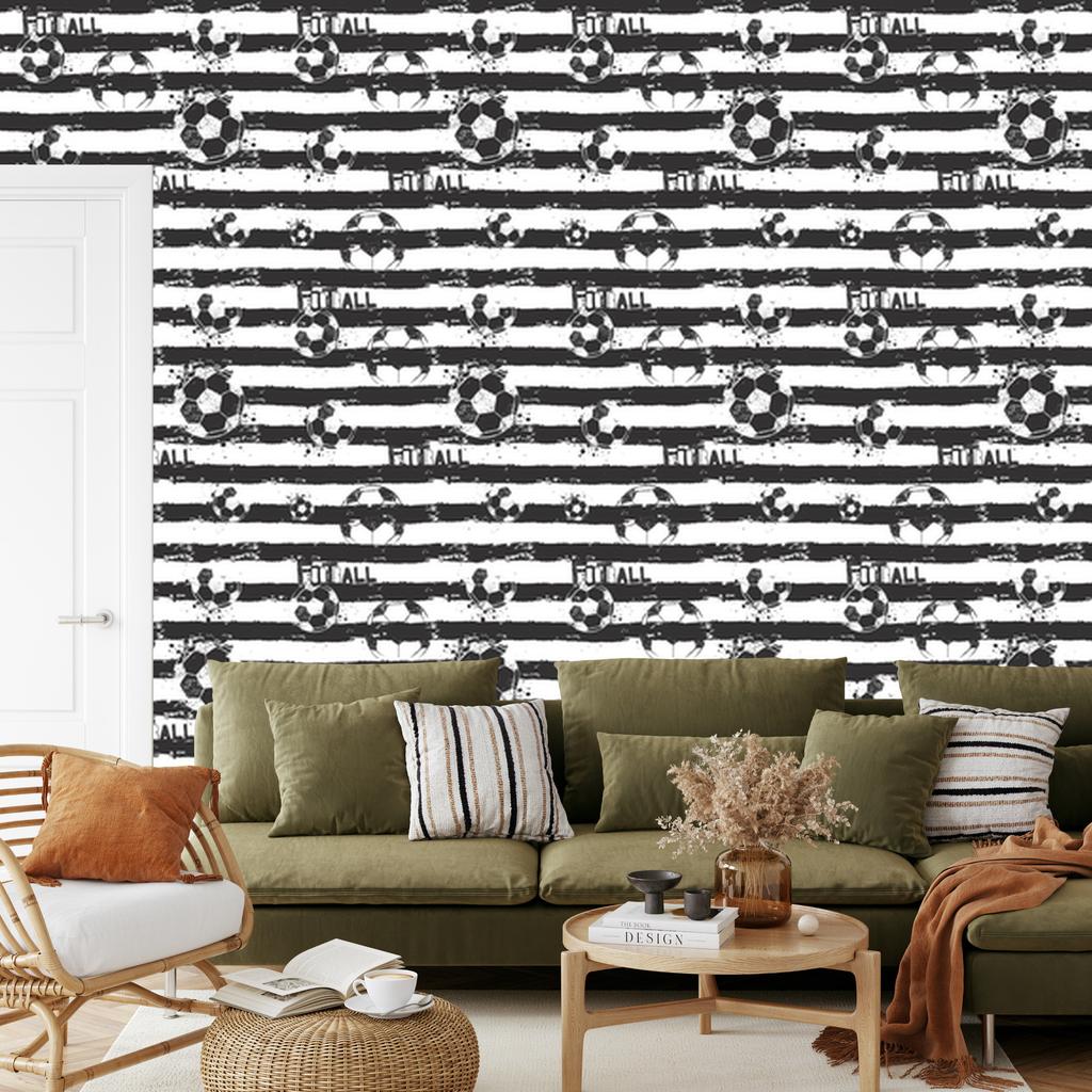 Soccer Ball Wallpaper In a Style for the Living Room and Bedroom 50x1000