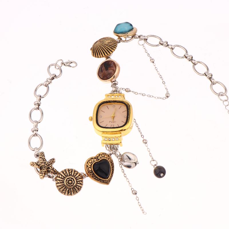 Fashion New Punk Watch Pendant Necklace For Women Retro Elegant Trendy Choker Exaggerated Party Jewelry Accessories Gift