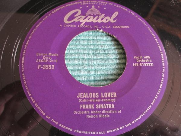

7inch Record FRANK SINATRA - Jealous Lover F3552 Capitol Records 1956 Canada Pop Used