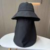 Women's big-brimmed face covering sunscreen hat summer shawl neck protection neck sun hat quick-drying outdoor mountaineering leisure sun hat