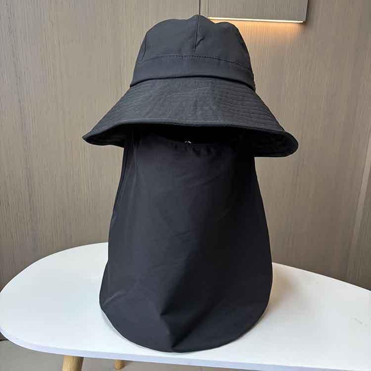 Women's big-brimmed face covering sunscreen hat summer shawl neck protection neck sun hat quick-drying outdoor mountaineering leisure sun hat