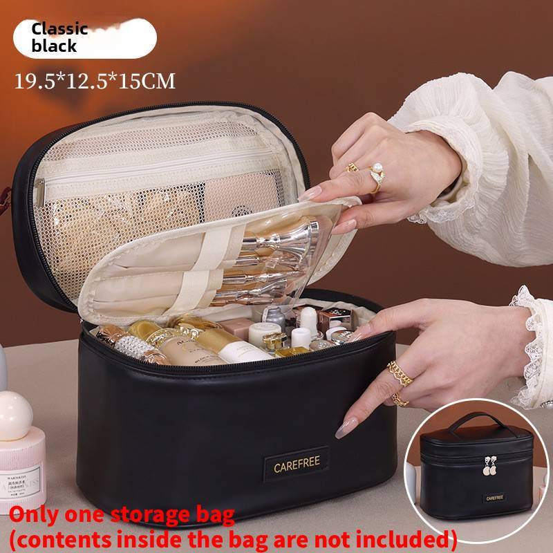 Pu Material Travel Cosmetic Bag With Waterproof Design For Daily Use And Storage