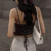 Ladies' Fashionable Solid Color Sexy Backless Striped Shoulder Strap Slim Fit Sleeveless Vest