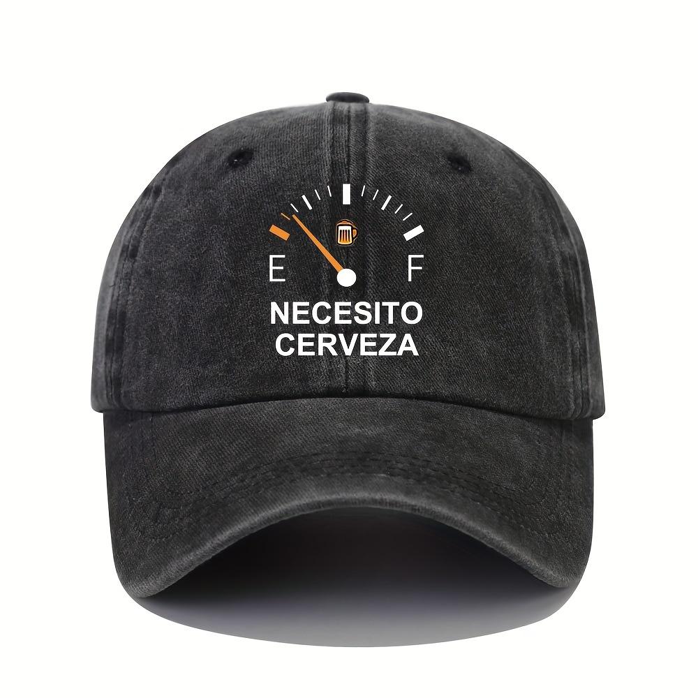 NECESITO CERVEZA pattern printed vintage duckbill cap fashionable retro curved brim baseball cap casual outdoor sun hat