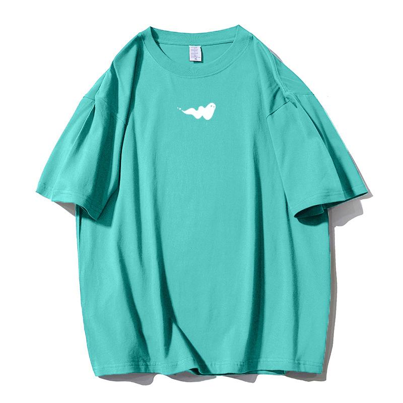 Shellsuning Oversized Printed T Shirts for Women Summer New Casual Vintage O-neck Cotton Soft Basic Tees Streetwear Couple Clothes Korean Gothic Tops