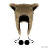 New Plush Cats Ears Hat Headwear Warm Furry Hat for Halloween Fox Costume Cosplay Anime Party Accessory Winter Windproof Hat